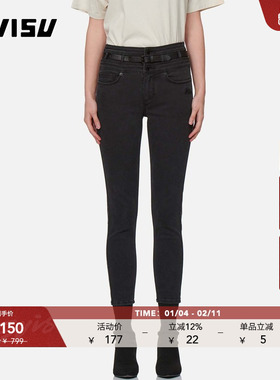 EVISUKURO蜡封徽章皮腰带黑色2EAGNW1BT814XXLT