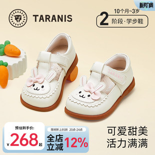 泰兰尼斯女童公主鞋春夏季新款童鞋女宝宝软底百搭小皮鞋儿童单鞋