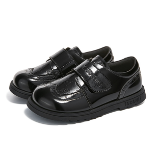泰兰尼斯meta春秋新款男童皮鞋儿童皮鞋英伦风单鞋女童演出黑皮鞋