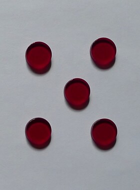 HB630 光学红色滤光片 透红色 前截止后通过 直径12mm， Φ12*3mm