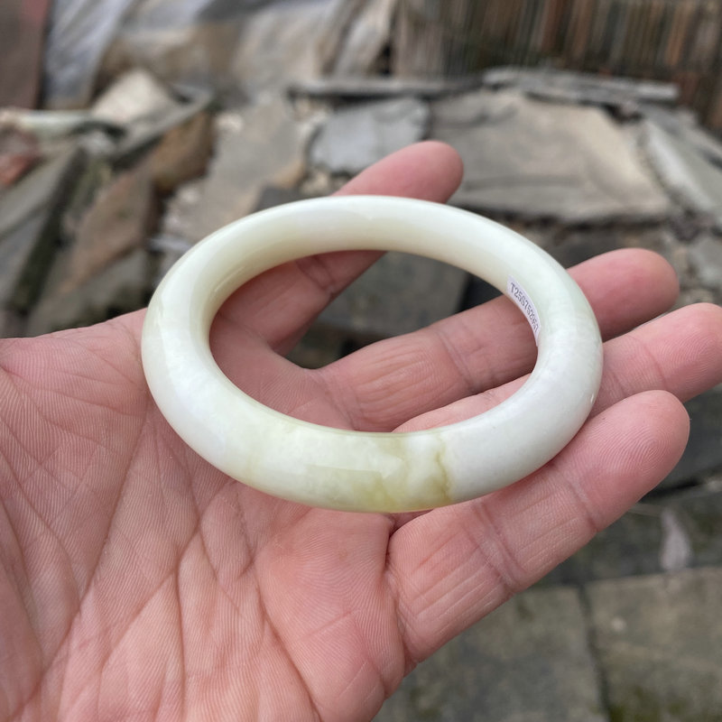 蓝田玉胖圆条58内径宽度11mm带证