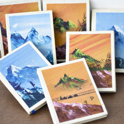 尼泊尔植物纸艺记事本 手绘景物系列Kathmandu Hand-drawn series