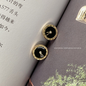 艺森ESSTUDIO 扣子 毛衣开衫 时钟镶钻点油金属纽扣时尚 潮流风衬衫