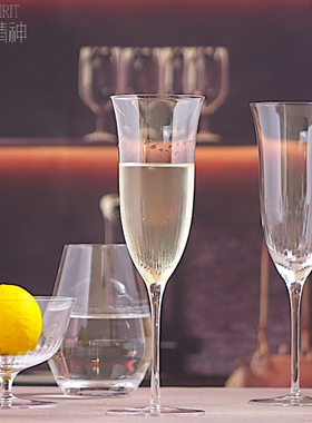 日式手工刻花玻璃杯水晶鸡尾酒杯香槟杯起泡酒杯 champagne glass