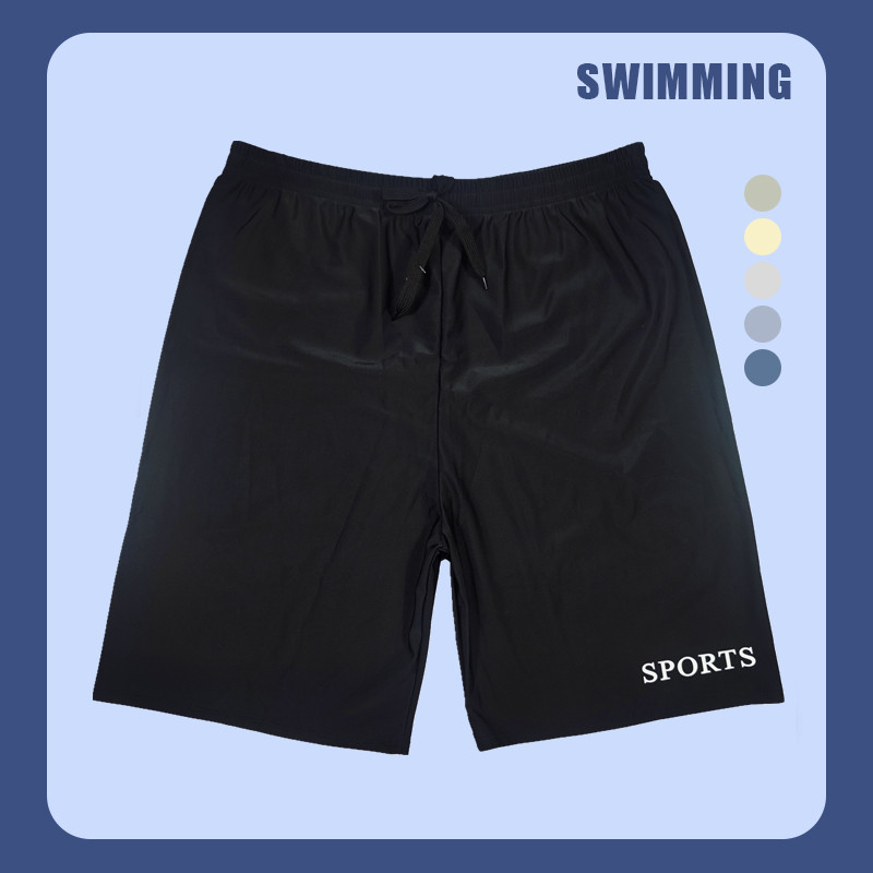 新款男游泳裤五分舒适超弹防尴尬加大码肥佬爸爸时尚速干温泉泳装