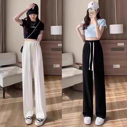 灯芯绒阔腿裤直筒裤休闲高腰显瘦女裤长裤垂感显瘦柔软W2