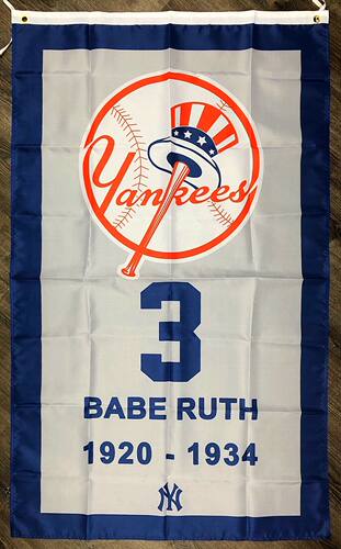 MLB New York Yankees Babe Ruth Flag纽约扬基队棒球球迷旗帜
