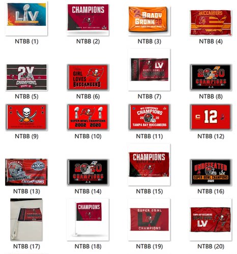 Tampa Bay Buccaneers 2020 Champions Flag坦帕湾海盗队海报挂毯