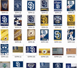San Diego Padres MLB House Flag圣地亚哥教士队海报旗帜车旗定