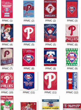 Philadelphia Phillies Flag费城费城队棒球球迷会所装饰旗帜车旗