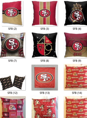 San Francisco 49ers Pillow case旧金山49人队球迷汽车抱枕套