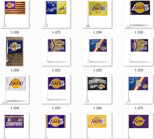 NBA Los Angeles Lakers Car Flag洛杉矶湖人队球迷车旗帜