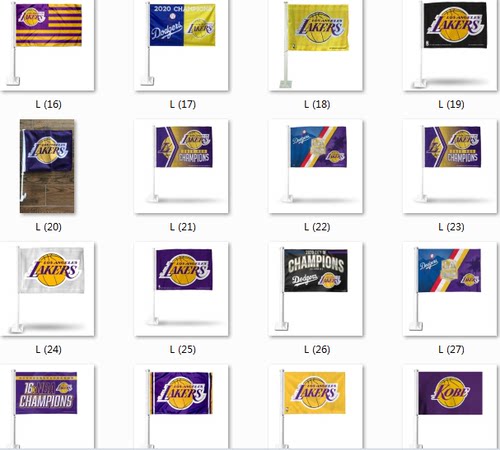 NBA Los Angeles Lakers Car Flag洛杉矶湖人队球迷车旗帜