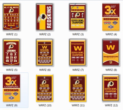 Football Washington Redskins W Super Bowl Champions Flag