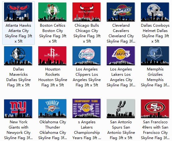 NBA Basketball All Team City Flag蓝球俱乐部旗帜球迷会场装饰