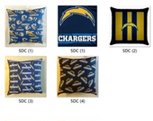 Chargers San Diego Pillowcase圣地亚哥闪电球迷沙发汽车抱枕套