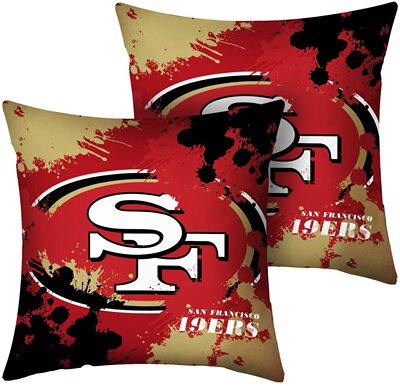 San Francisco 49ers pillowcase旧金山49人球迷抱枕套DIY抱枕