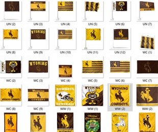 University of Wyoming Cowboys Flag美国怀俄明州牛仔大学旗帜