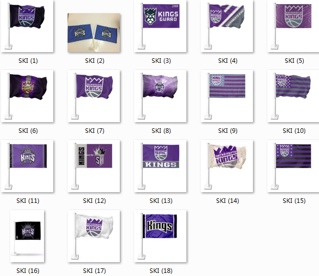 NBA Sacramento Kings Car Flag萨克拉门托国王队球迷旗帜车旗