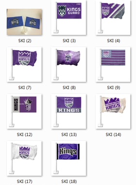 NBA Sacramento Kings Car Flag萨克拉门托国王队球迷旗帜车旗
