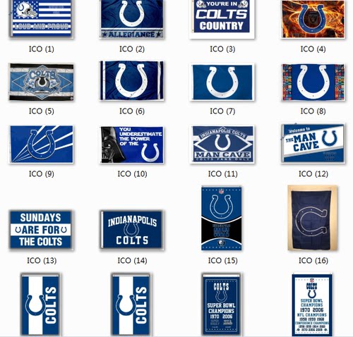 Football Indianapolis Colts Flag印第安小马队球迷装饰旗帜挂毯