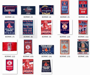 Red Sox World Flag波士顿红袜队旗帜车旗 Boston Series Champs