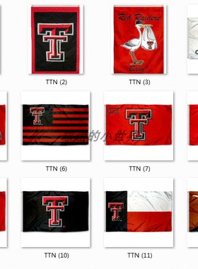 Texas Tech Flag德克萨斯理工大学队球迷装饰旗帜