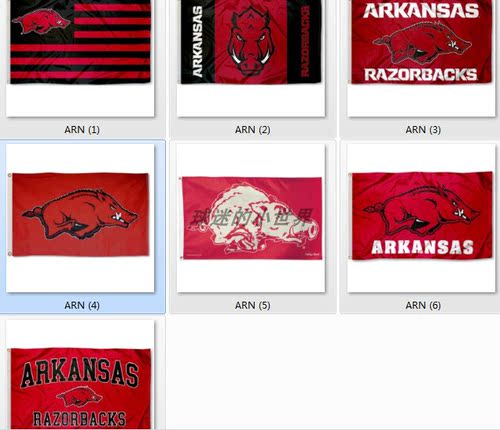 Arkansas Razorbacks Flag阿肯色大学队球迷旗帜