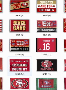 Football San Francisco 49ers Flag旧金山49人队球迷装饰旗帜