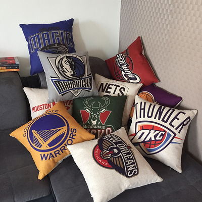 标志棉麻汽车含枕芯沙发靠垫