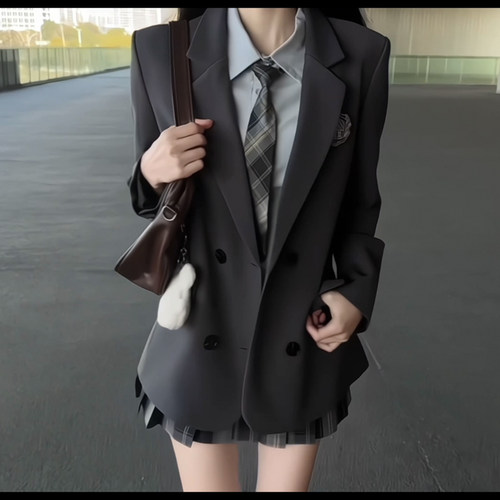 奶油逃跑种草/斯莱特林+雾原川开衩西服套装/瞳福掌柜原创JK制服