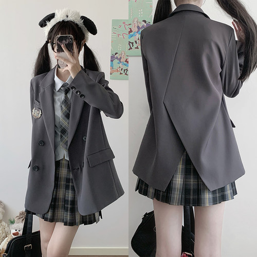 斯莱特林+雾原川开衩西服套装/瞳福掌柜原创JK制服日系学院风学生