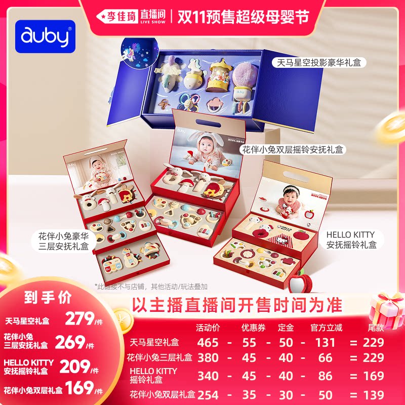 【李佳琦双11超级母婴节付定金】澳贝新生礼物婴儿玩具礼盒见面礼
