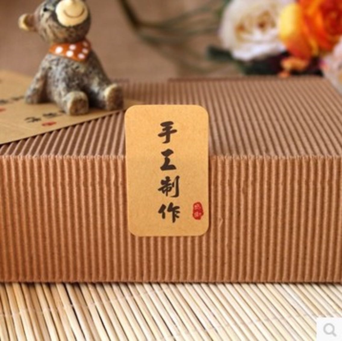 雪花酥牛扎糖贴纸手作制作封口贴