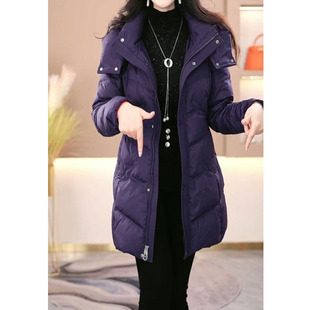 气质妈妈羽绒服女秋冬季新款时尚洋气小个子显瘦鸭绒保暖中款外套
