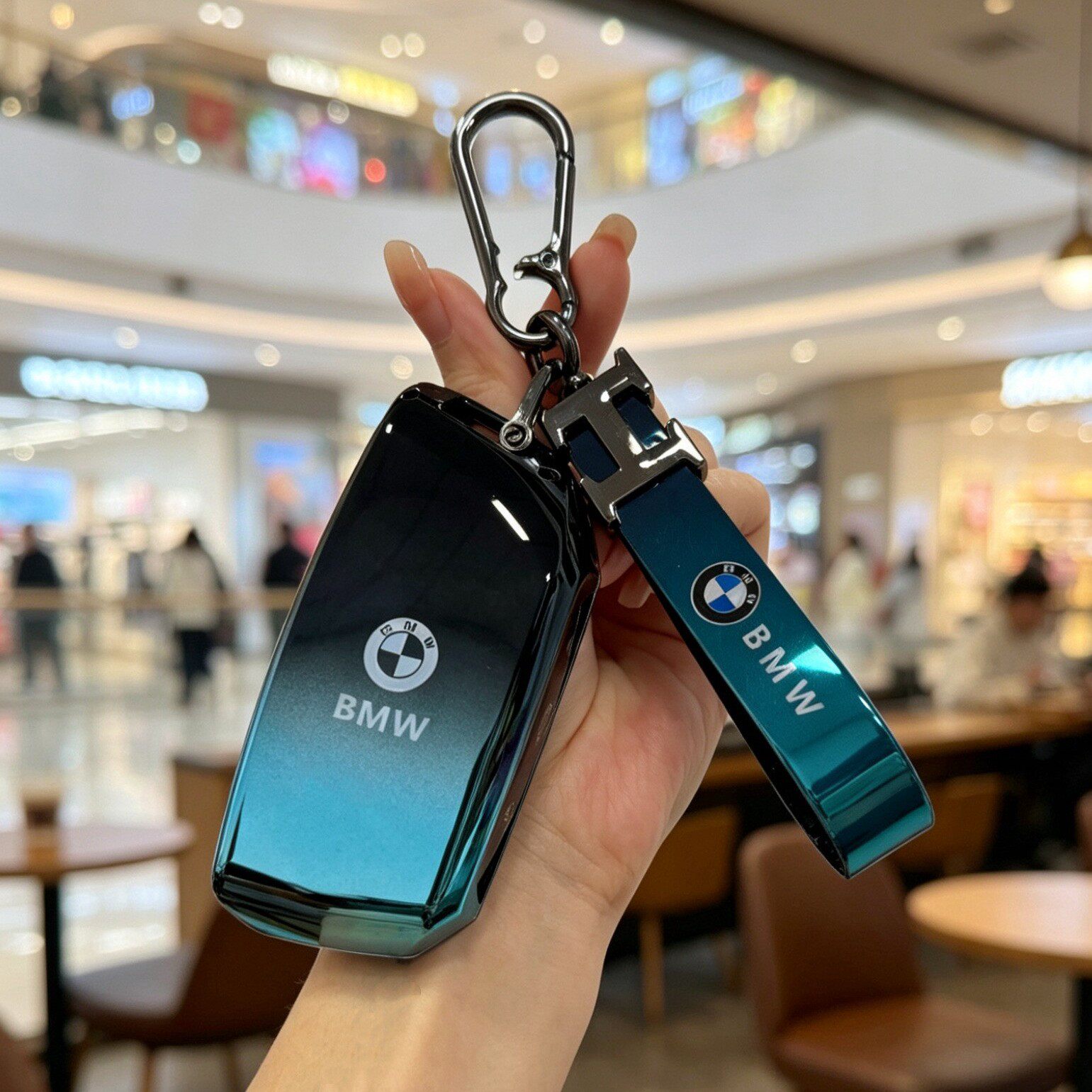 新款宝马刀锋325钥匙套525li7系740钥匙扣X3X5防丢扣匙钥壳保护套