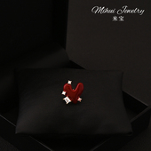 精致收领口小扣针爱心小号胸针红色桃心领针领口衬衫 防走光压襟扣