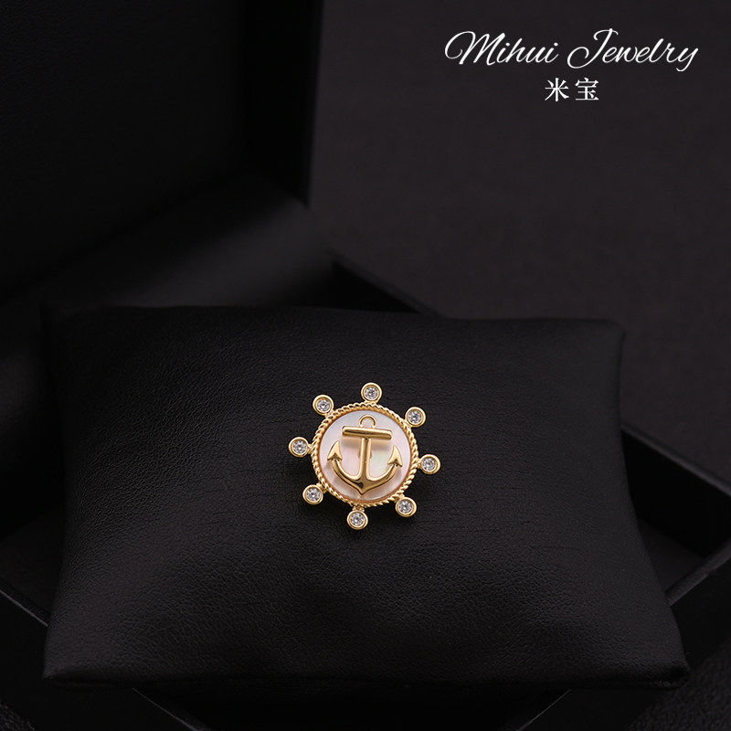 MIBAO 맞춤형 하이 엔드 마그네틱 버클 원활한 브로치 해군 항해 액세서리 투구 자석 코사지 정장 액세서리