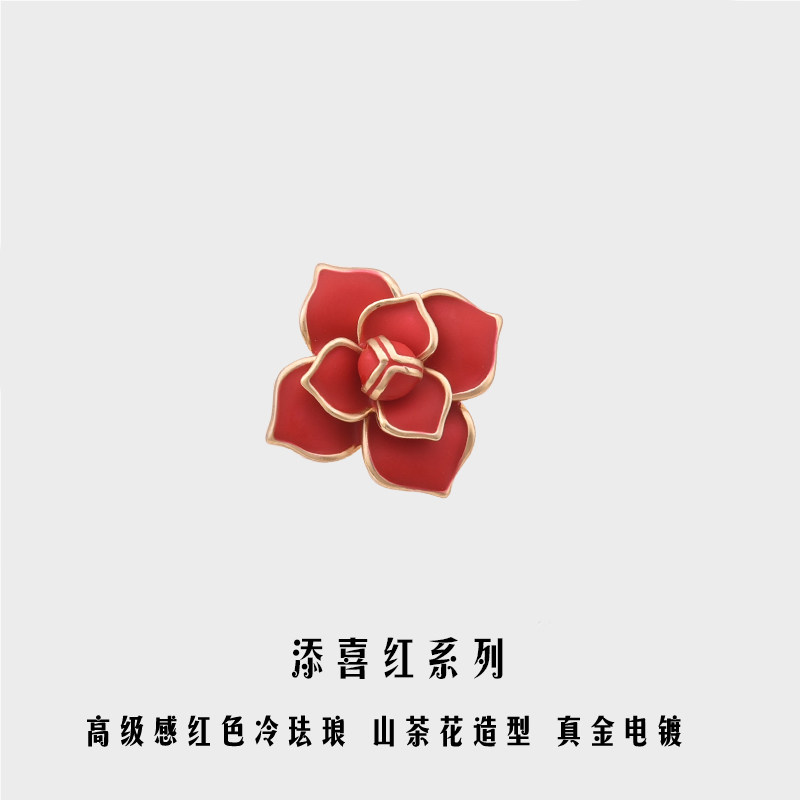 XIAOXIANGFENG 동백 기질 작은 브로치 패션 다목적 코트 칼라 핀 액세서리 셔츠 칼라 노출 방지 고정