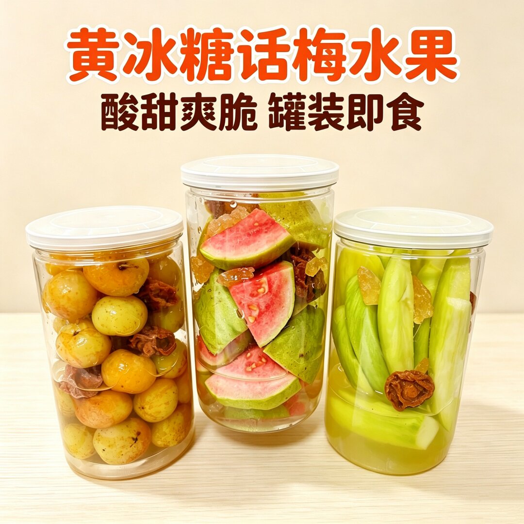 潮汕特产话梅青脆芒果油甘芭乐咸甜解腻开胃水果手工腌制零食