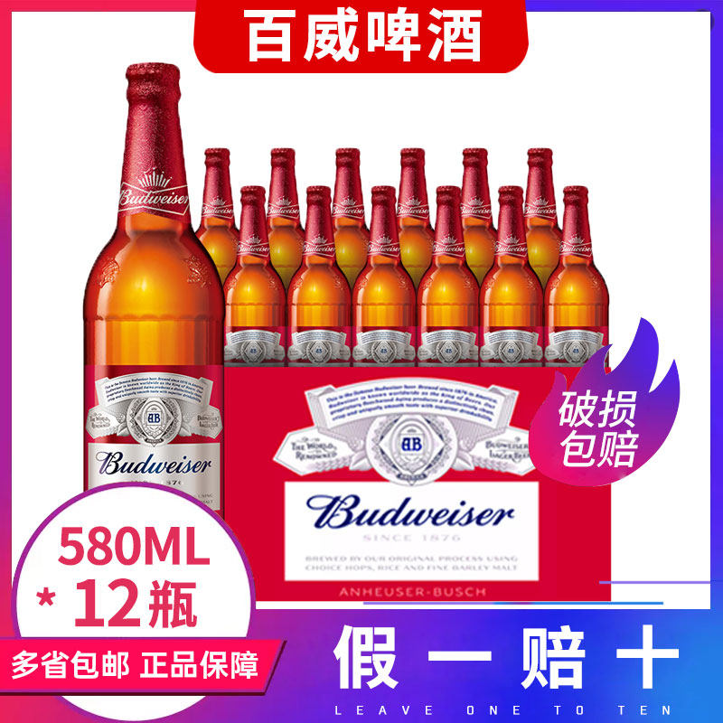 聚会啤酒瓶百威瓶整箱12百威啤酒