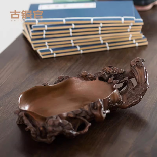紫铜车载雪茄烟灰缸金属烟缸创意个性 饰工艺品摆件 复古客厅书房装