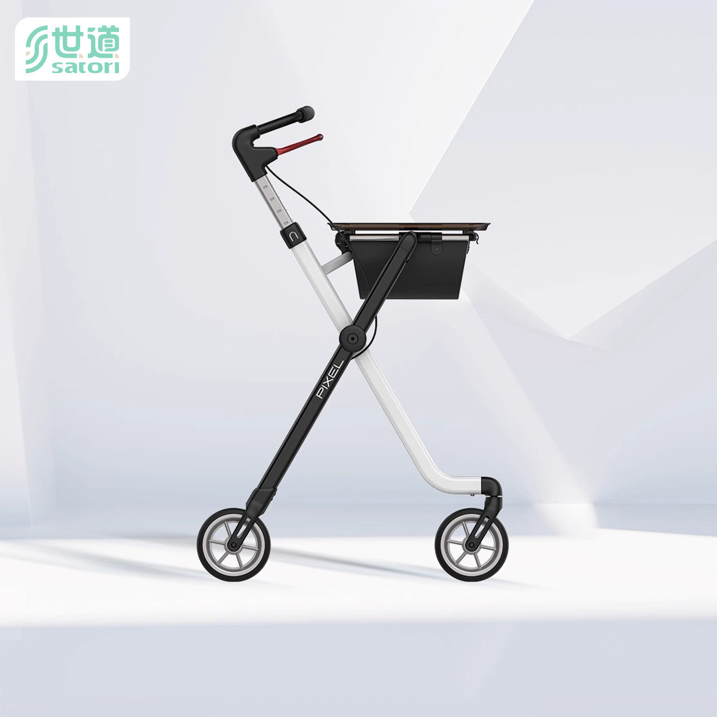 世道手推免安装老人助行器四轮家用手推代步神器助步车康复行走