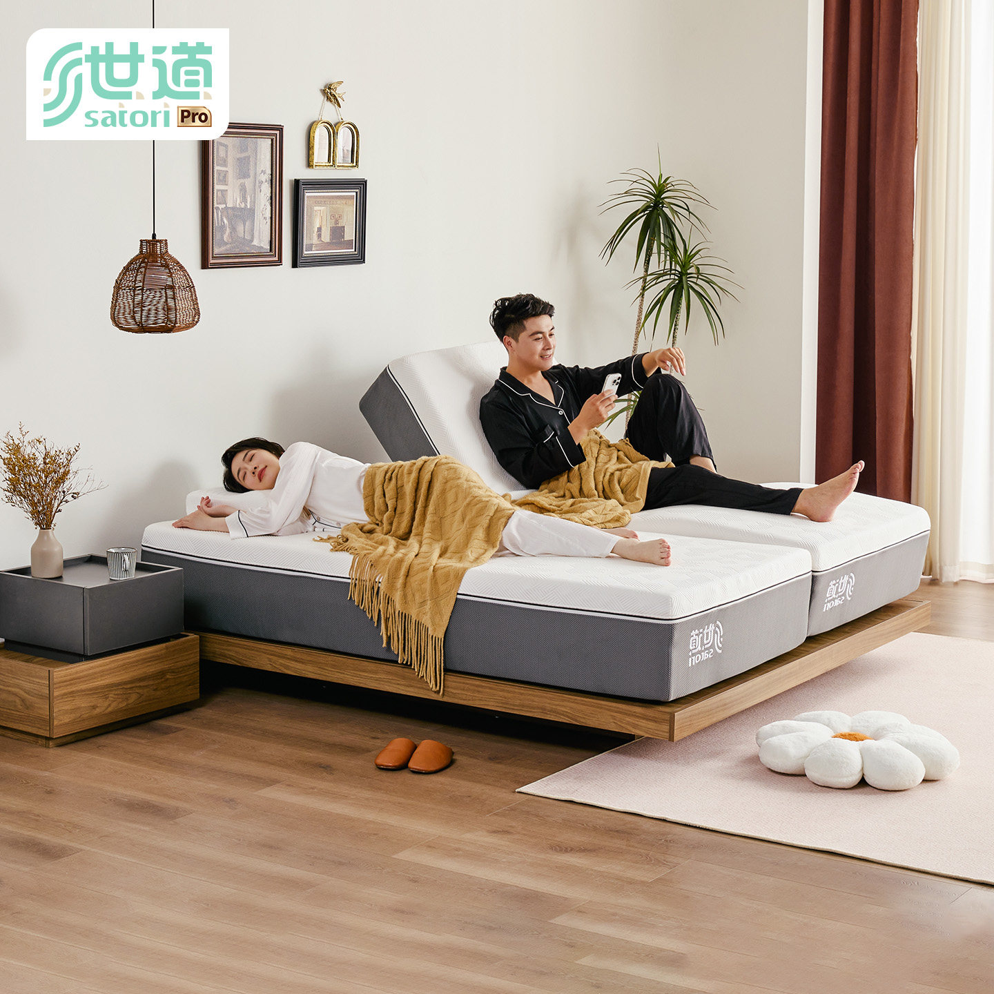 世道撑腰智能床垫分体连体可选图片