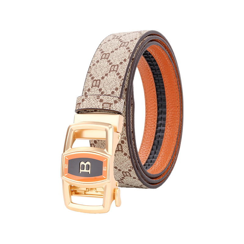 男生皮带年轻人自动扣男款潮流真皮高档品牌美式学生款新款百搭