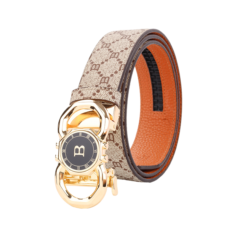 男生皮带年轻人自动扣男款潮流真皮高档品牌美式学生款新款百搭