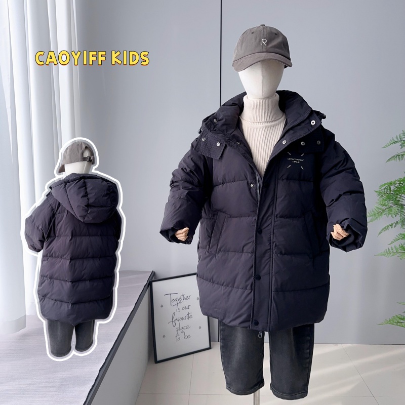 啦芙莱长款加厚男女童羽绒服外套