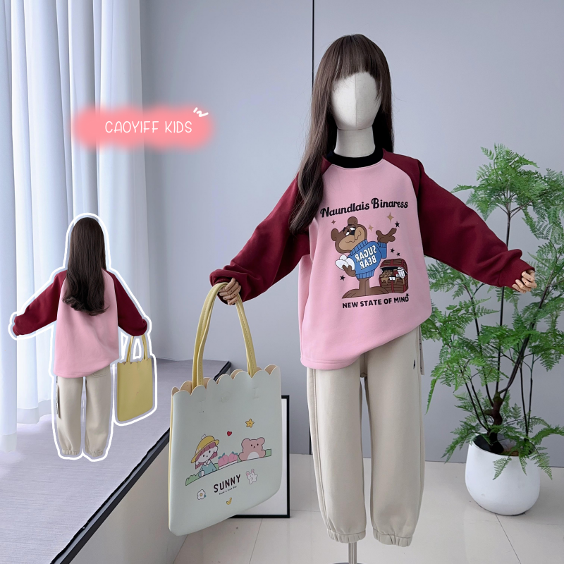 嗨大E小e冬季女童棉韩版T恤