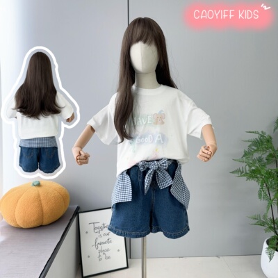 啦芙莱童装韩版女童短袖T恤