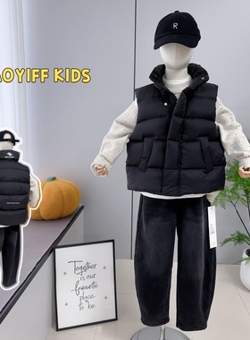 牛哆哆童装2024冬季新款韩版儿童百搭背心男女童羽绒服马甲 34452